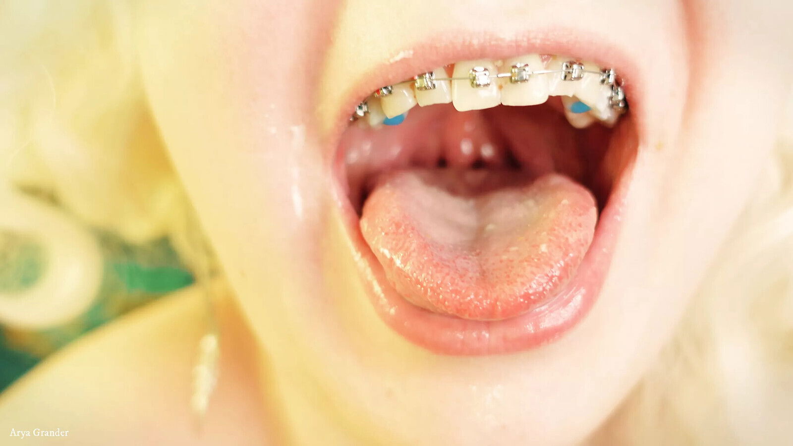 eating braces vore food fetish close video
