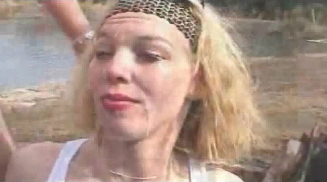 small tit blond outdoor bukkake