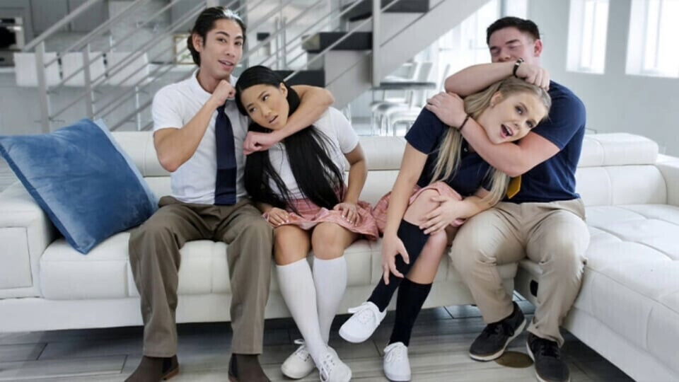 SisSwap Gorgeous Girls Knee Socks Alona Bloom Percy Sires Fucked Creamed Stepbros
