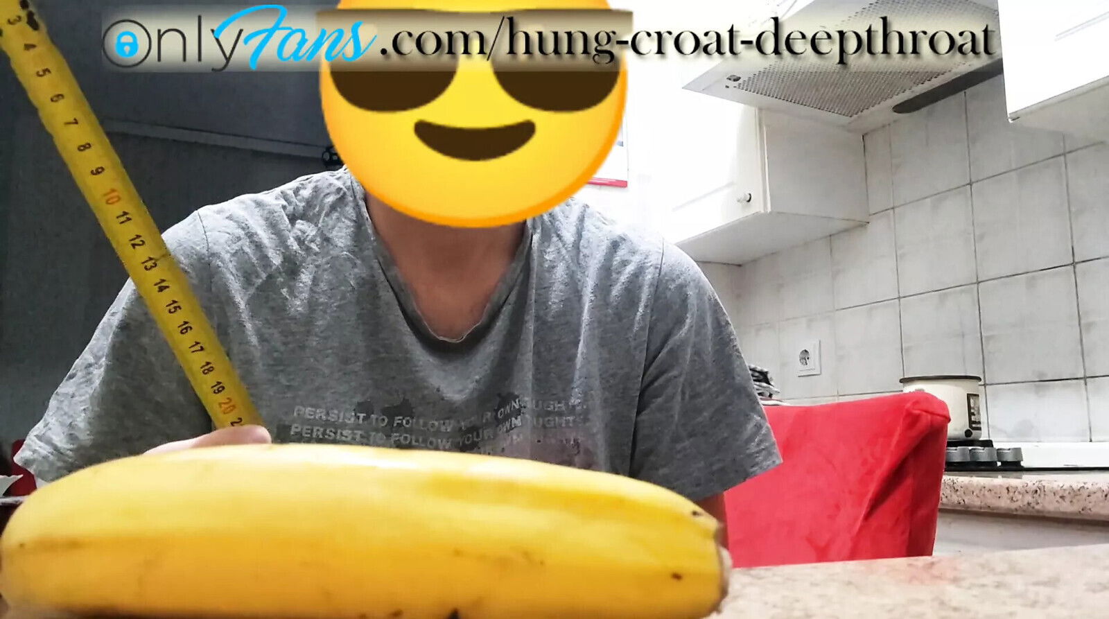 gagging banana deepthroat