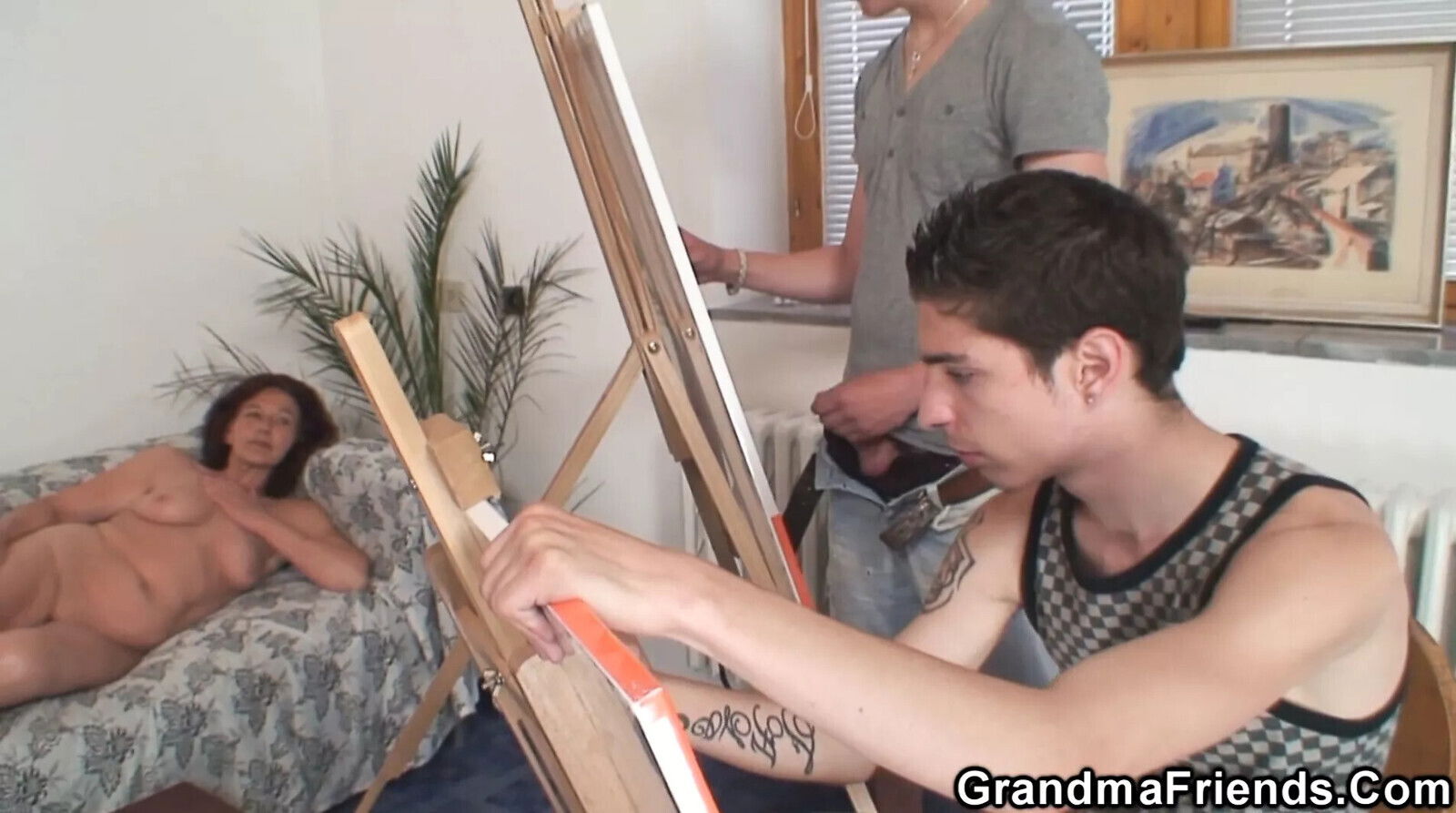 buddy fuck sexy grandma from both ends