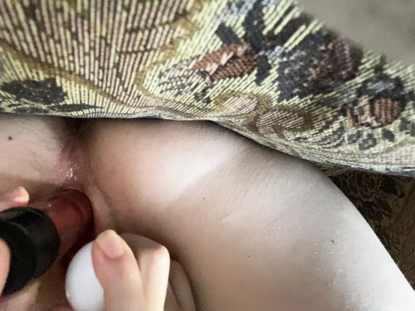 Student with jerks pussy with dildo moans loudly