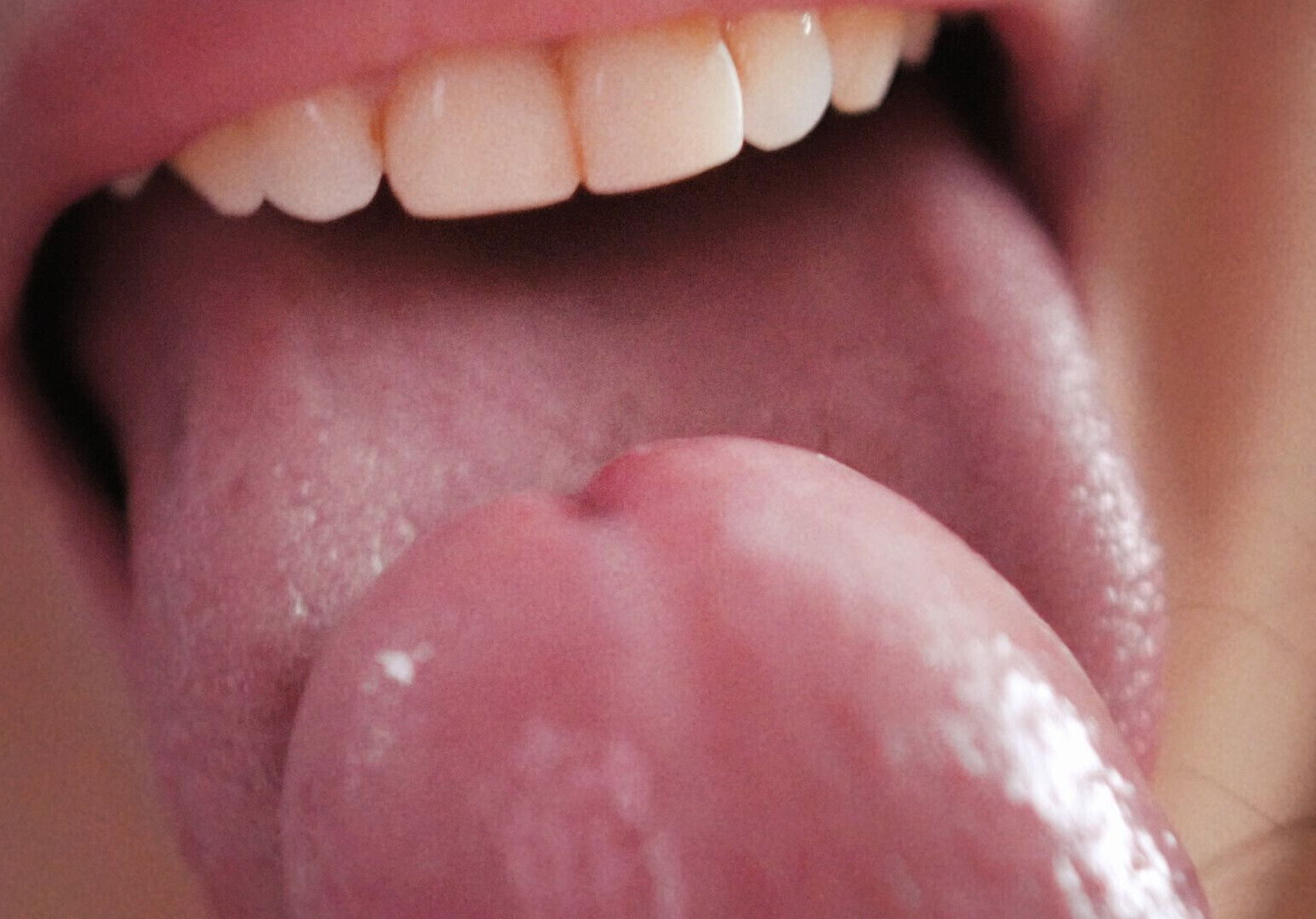 Sloppy blowjob from asian girl gets bright from frenulum licking, close-up, pov, vertical video