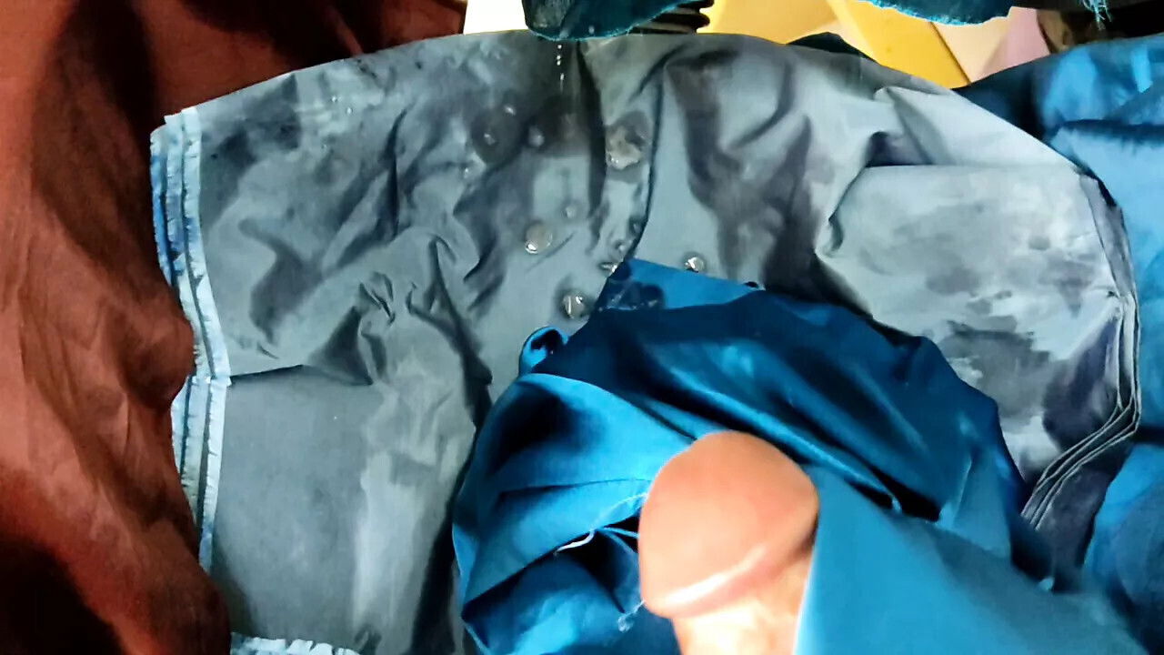 Handjob with blue satin salwar nurse office (62)