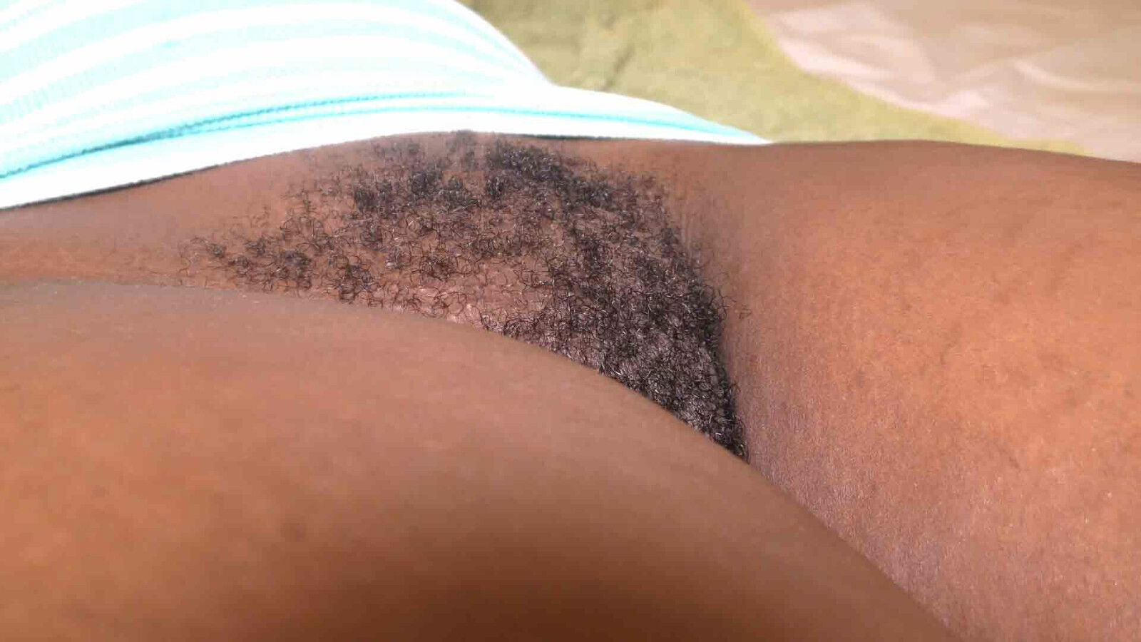 Black hairy pussy fucked filled white sticky semen