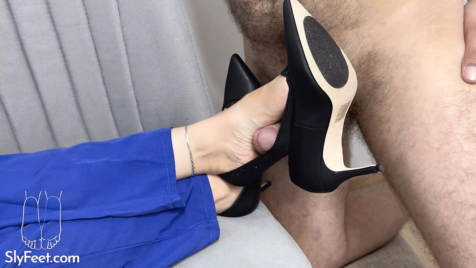 heels office with cumshot