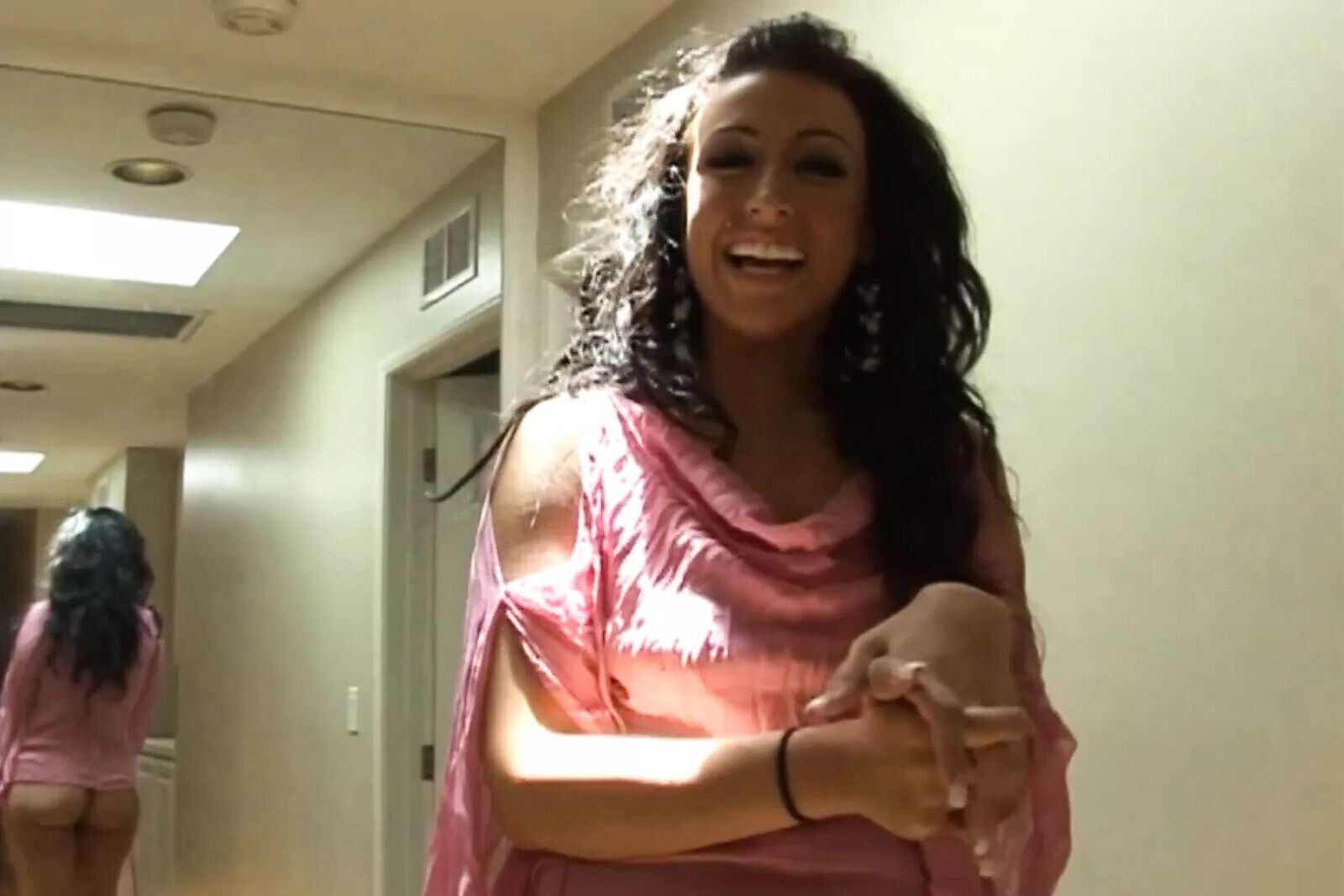 Brunette bitch gets horny with