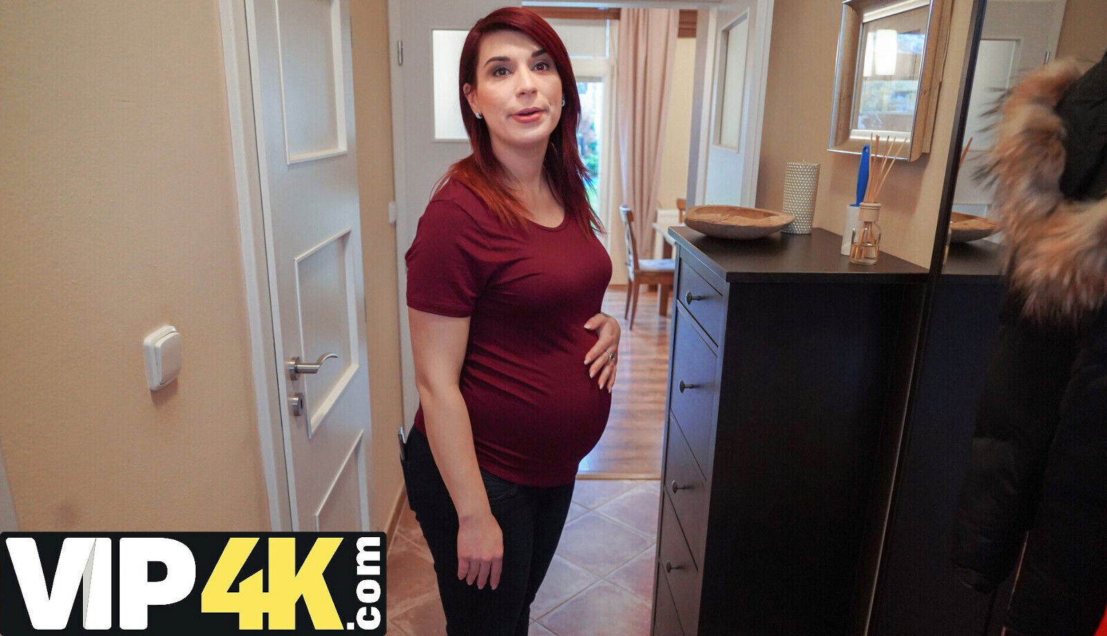 DEBT4k. Bank agent gives pregnant MILF delay exchange quick