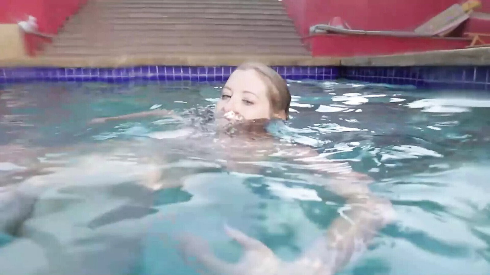 Blonde Sunny Lane Drains Stiff Dick While Underwater!