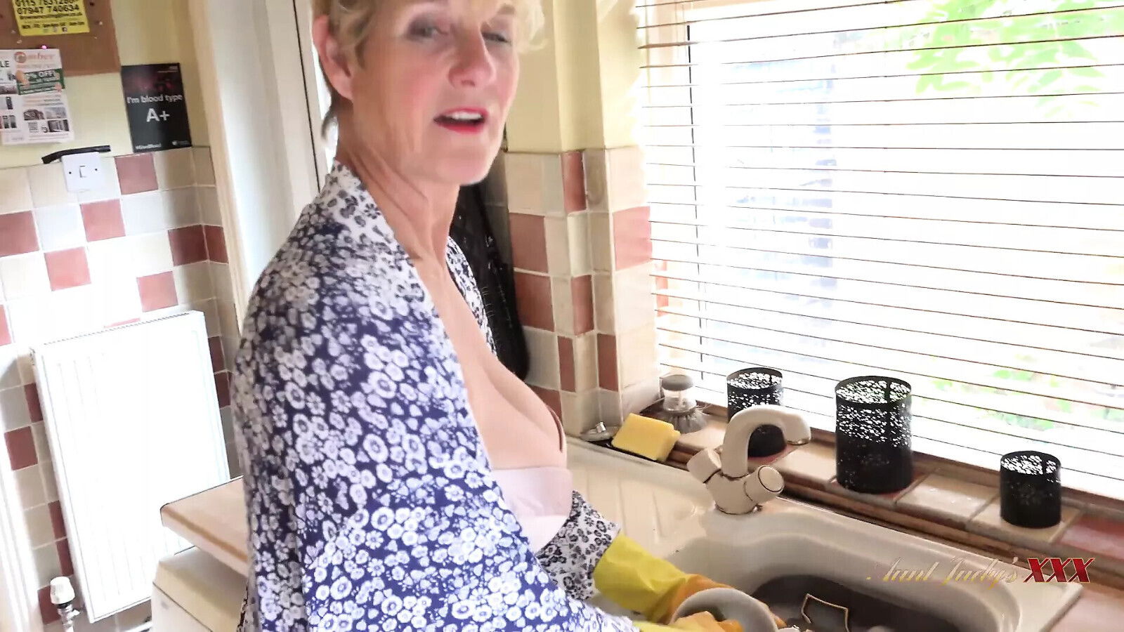 AuntJudysXXX 58yo Busty Mature Housewife Molly Sucks your Kitchen (POV)