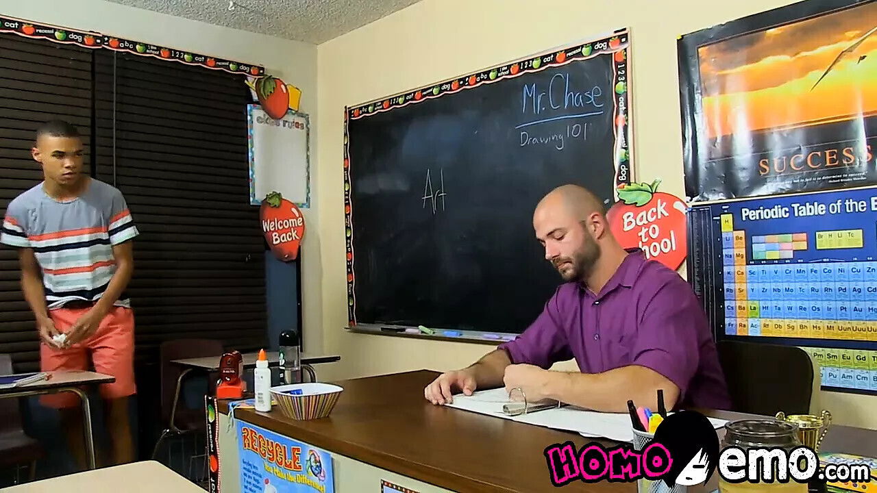 Black twink Robbie Anthony fucked teacher David Chase