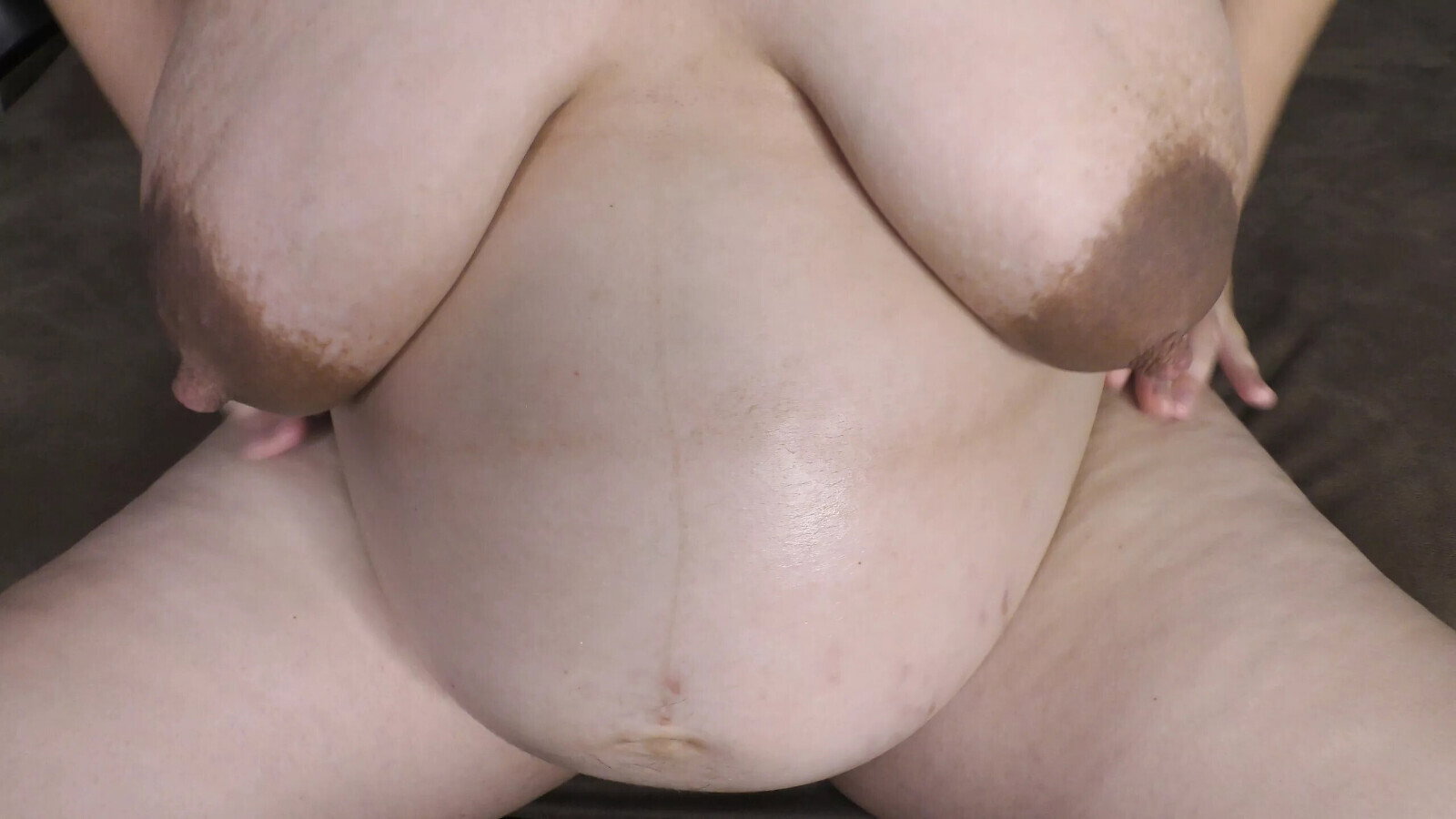 Pregnant slutwife Milky Mari massage pregnant belly huge lactating boobs!