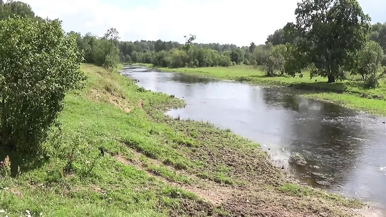 Nude bathing Derzha-river