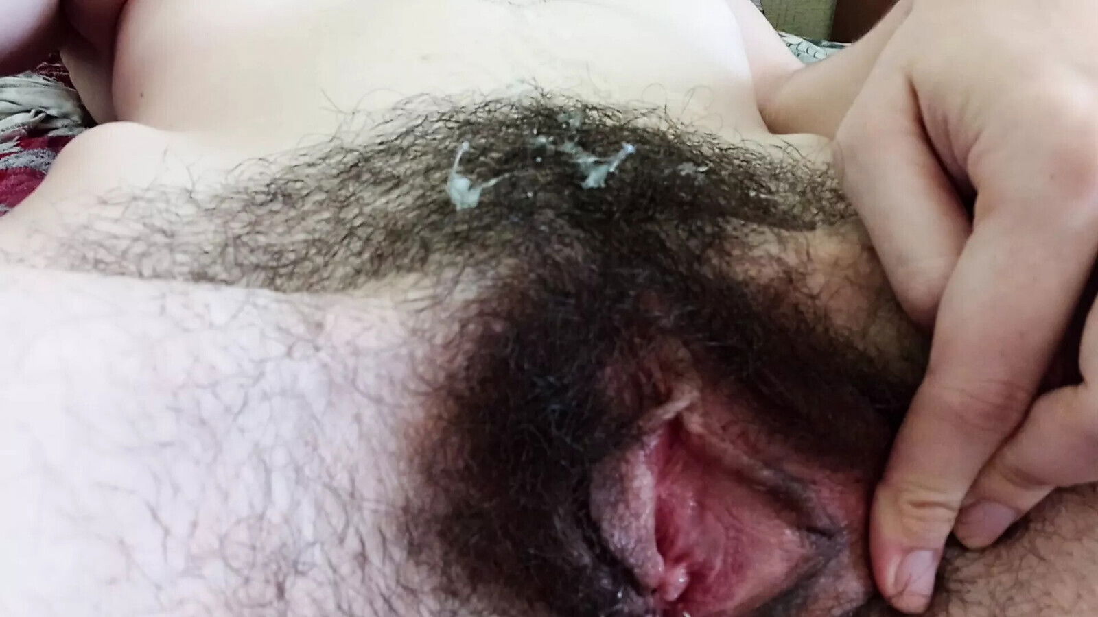 belly, shot, after sex, hairy pussy