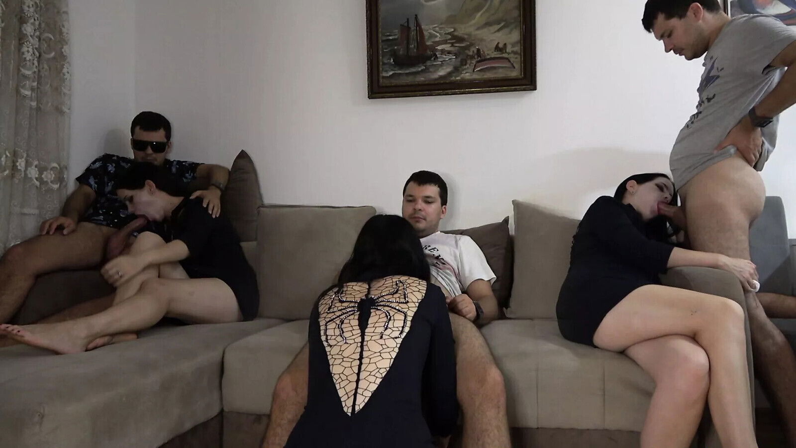 Halloween Horror Porn Movie Vampire Oral Creampie Orgy with Guys