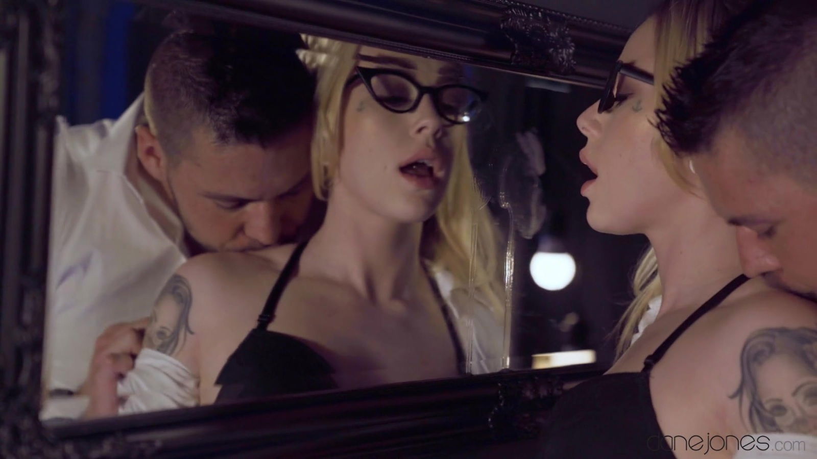 Blonde Chrystal Sinn moans while being roughly fucked