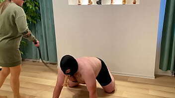 Mistress whipping slave