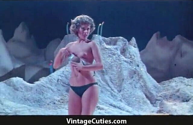 Woman Astronaut Stripteases on the Moon (1960s Vintage)