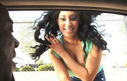 Brunette from Street after getting Oiled gets fucked