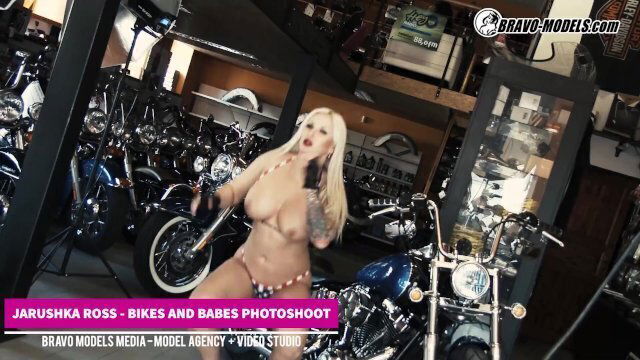 Jarushka Ross Bikes Babes photoshoot