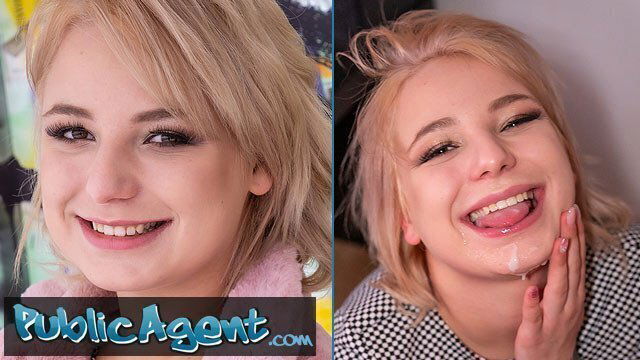 Public Agent Short hair blonde amateur teen with soft natural body picked stop