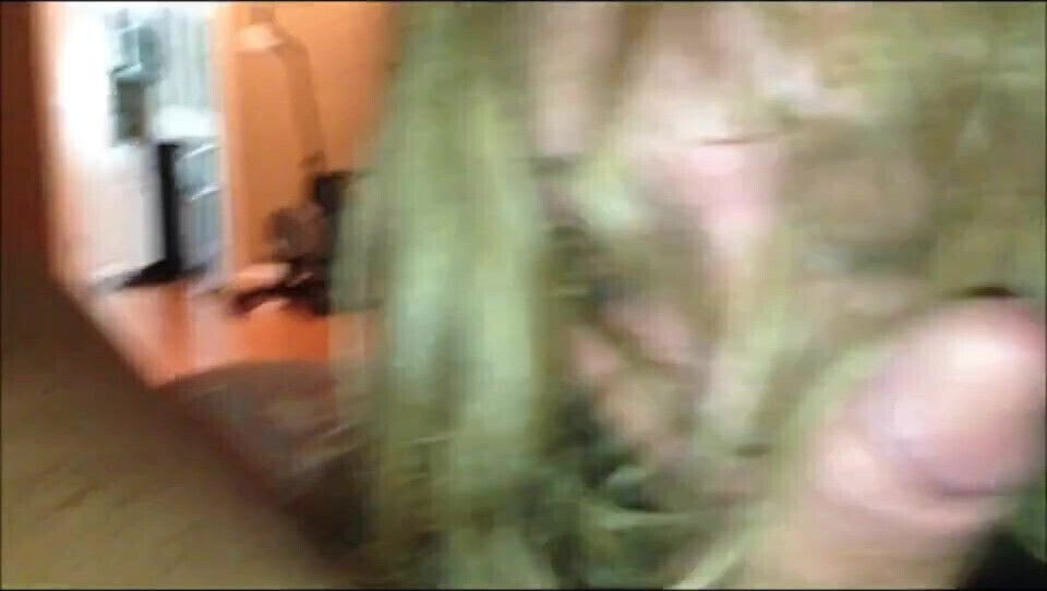 Blonde bbw mature loves sucking my cock