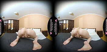 Solo girl Milena masturbating alone bedroom with pink vibrator