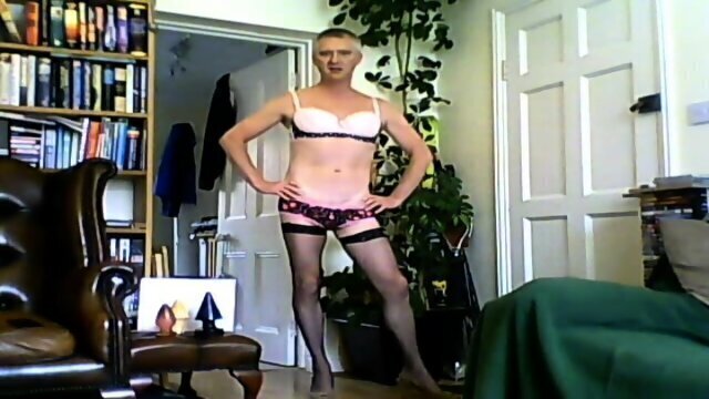 Tranny drew having just been fucked bare displays modified boipussy hole wanks untill cumshot