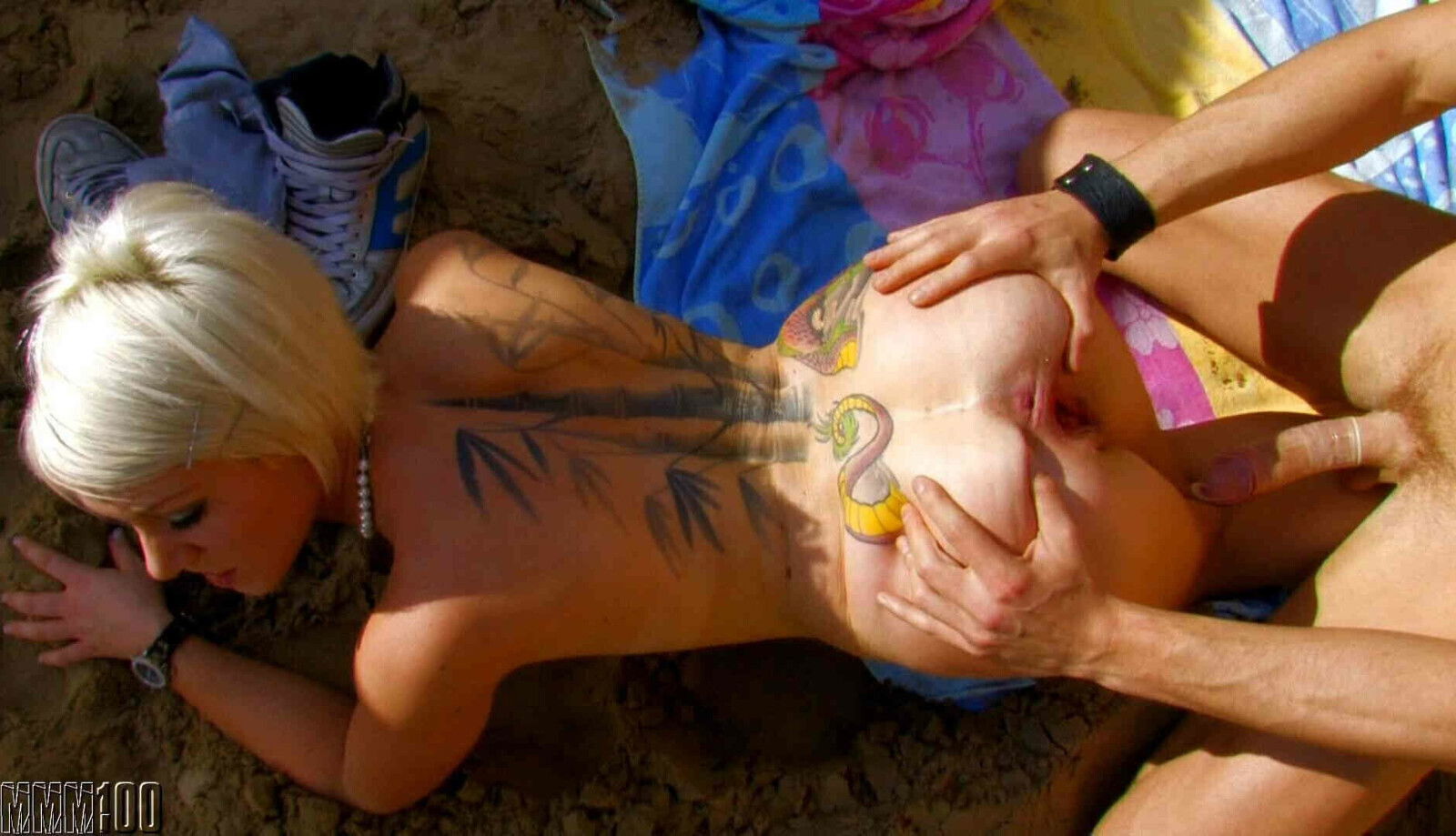 French whore Milky Cooper fucked beach