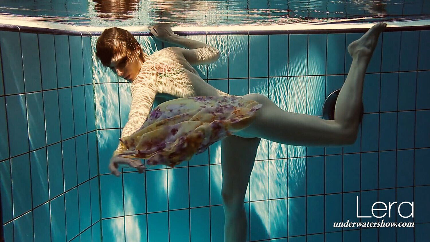 Floating swimming pool naked