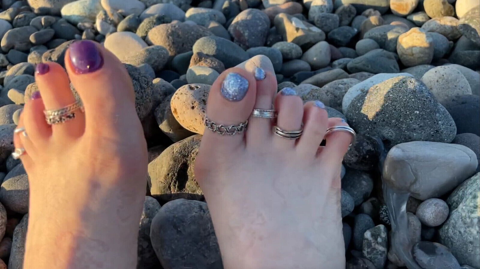 sexy feet Mistress Lara sunset public beach