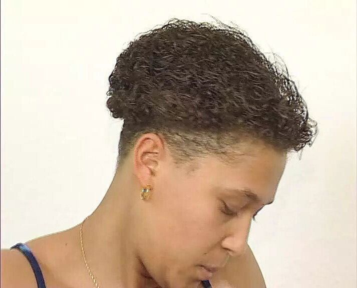 African woman masturbating with toys