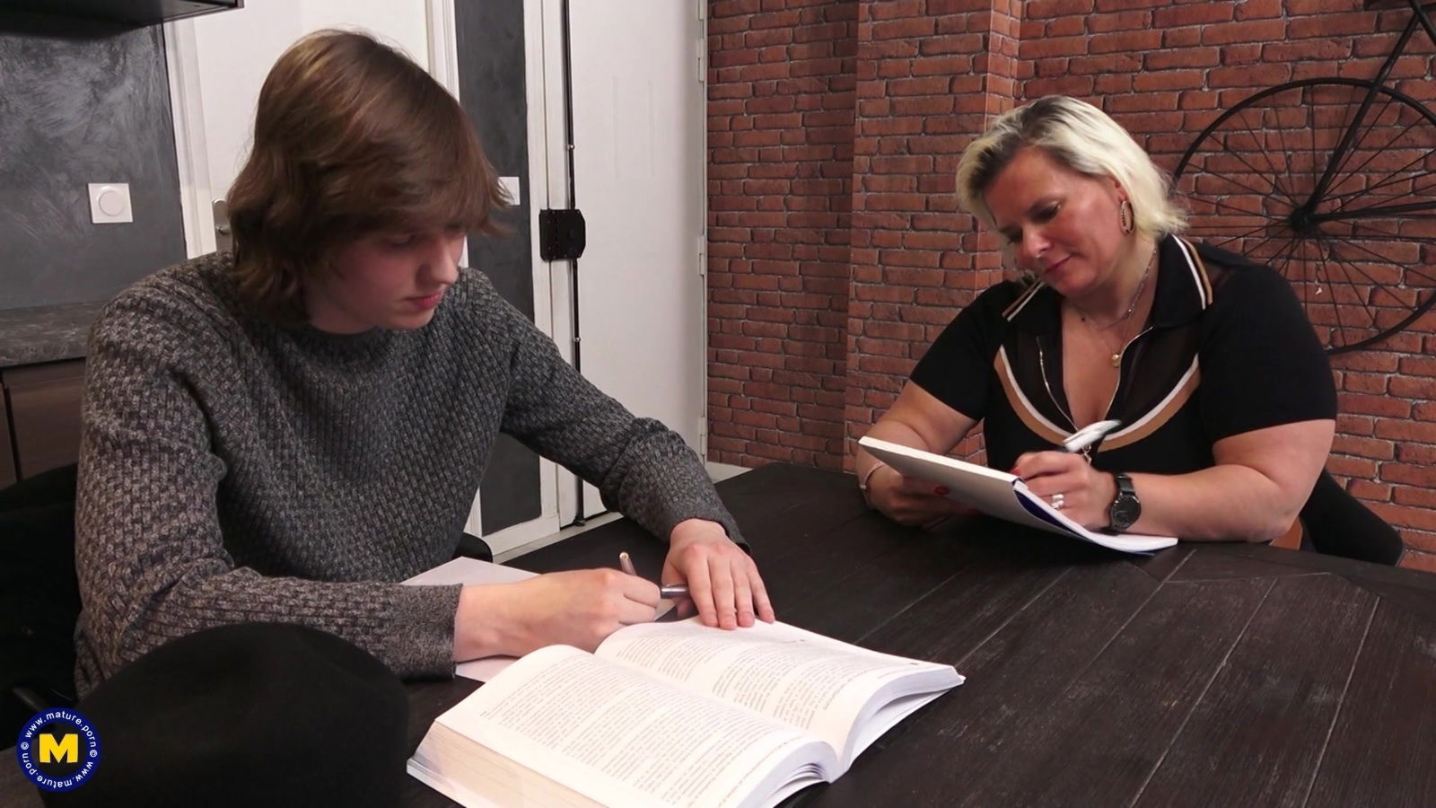 Morgane Sensualle moans while getting fucked hard kitchen