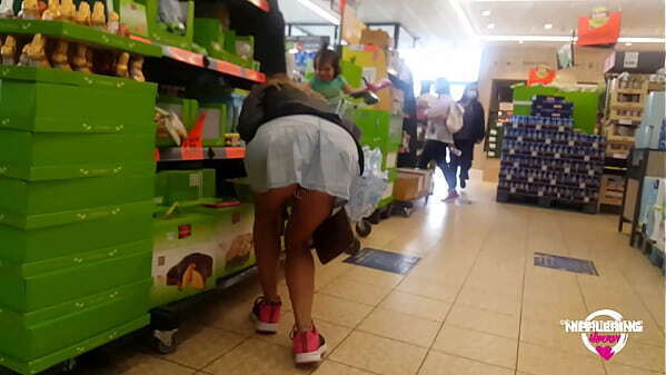 nippleringlover kinky mother braless panties flashing pierced pussy public