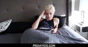 FreakySis Blonde stepsis Elsa Jean gets drilled