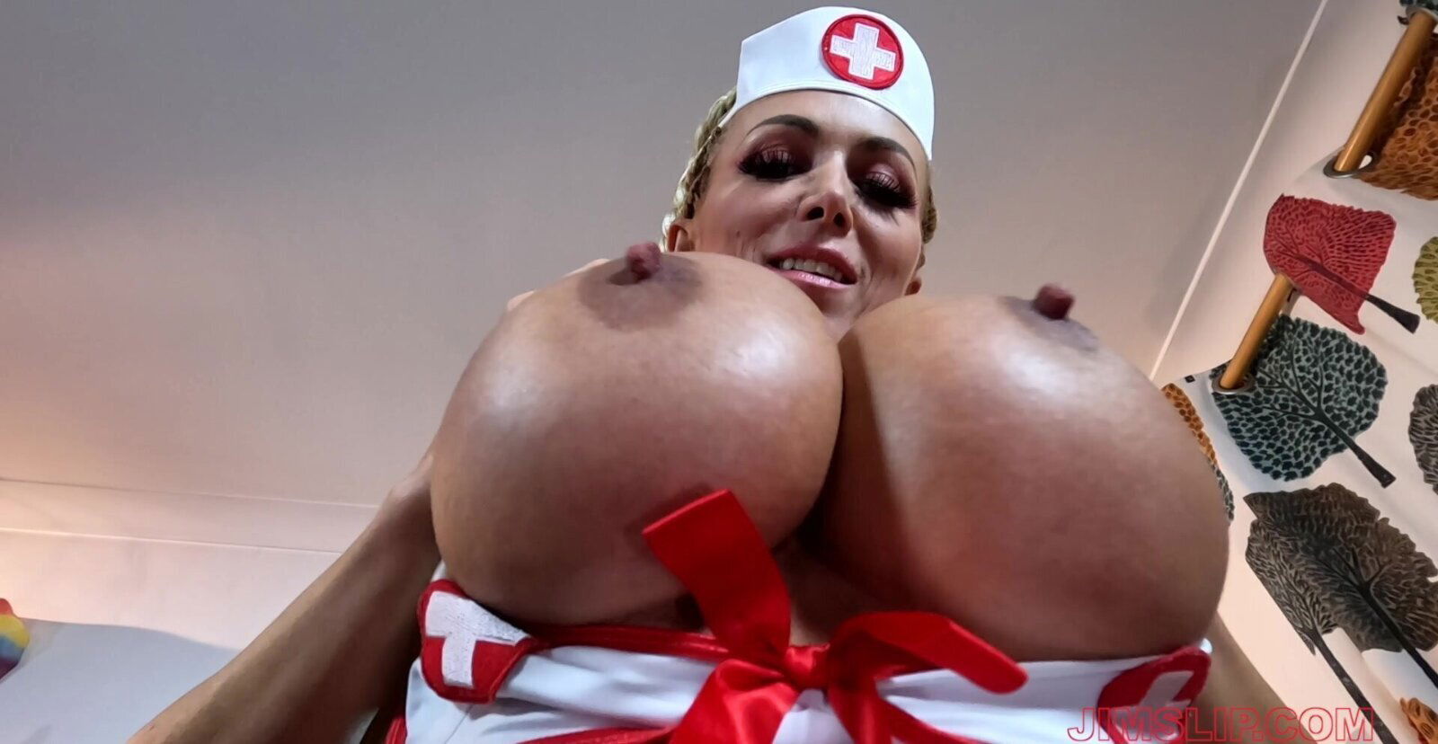 Rebecca Smythe with boobs moans while being fucked hard