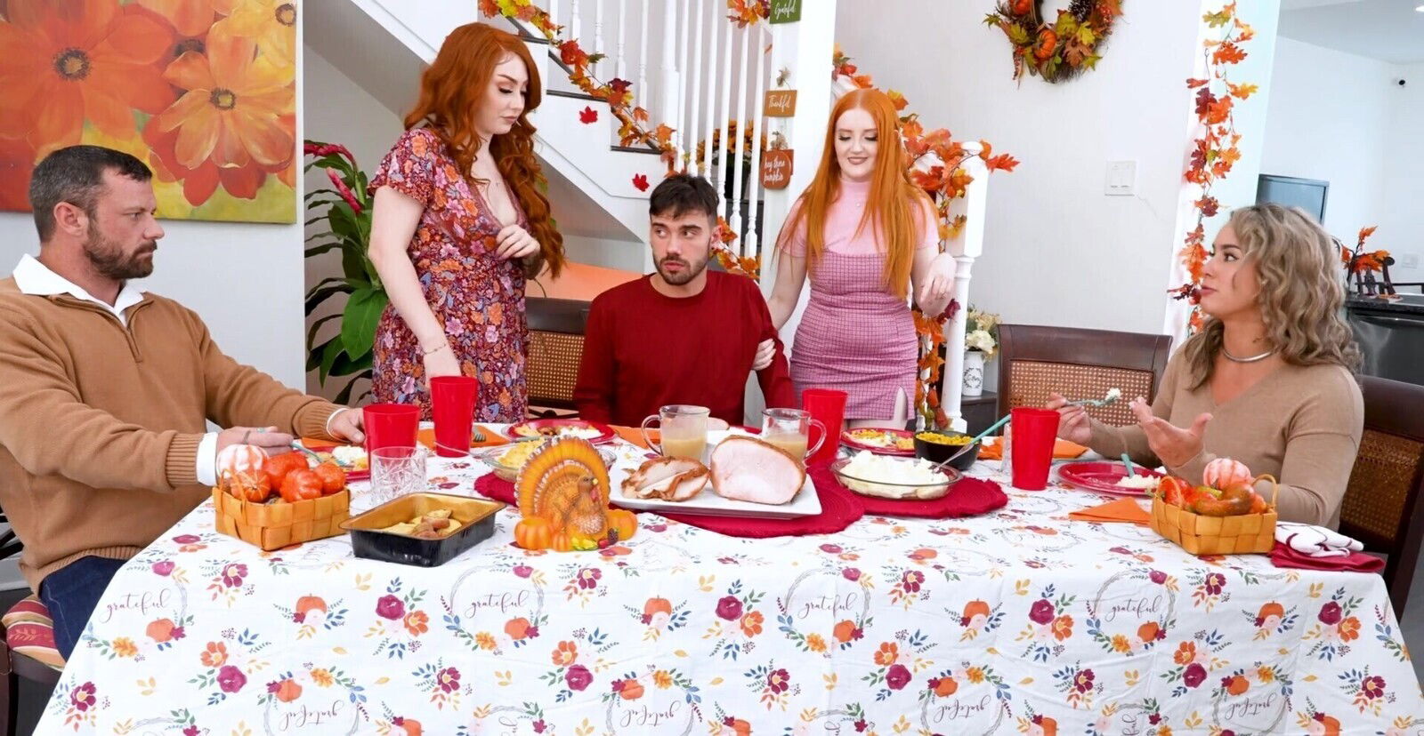 Group dicking with redheads Arietta Adams Cherry