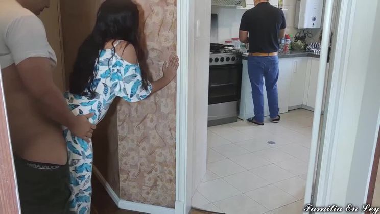 love step brother law's because bigger than husband's step brother fucks while cuckold husband cooking