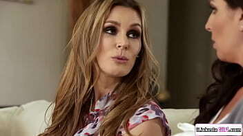 Busty milf fucks stepdaughter with dildo