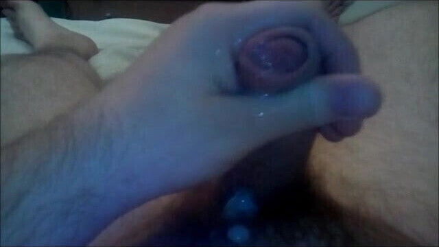 Uncut British Cock - Dripping Cum Close Up