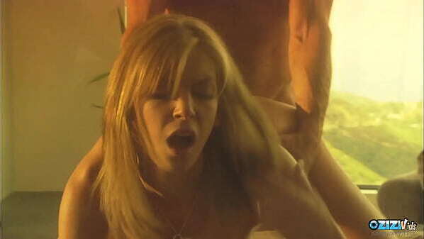 Gorgeous blonde rewards working night with blowjob cowgirl