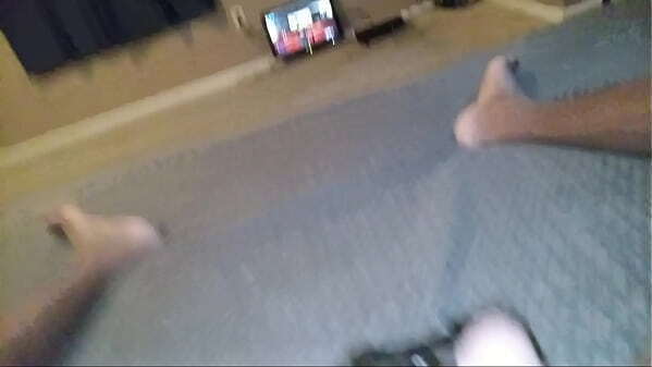 Superdariusguy rubs young brown while play game