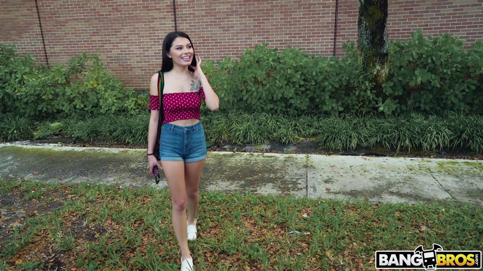 Reyna Delacruz with shaved pussy moans while getting fucked