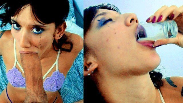 SHOT FULL VIDEO semen small glass drink