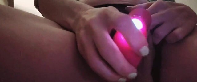 Hard pulsing orgasm with toy. Super close