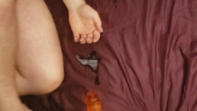 Fingering Pegging with Huge Dildo Doggy and Missionary Pt 3: A Puddle of Cum