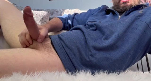 Spitting over hard while gasp moan hand slides over head long