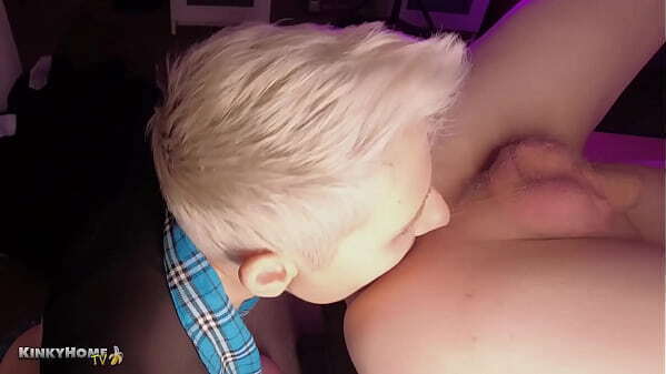 girl tastes guy'_s sweet caramel syrup