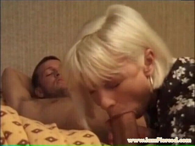 Pierced Granny with pussy rings riging young