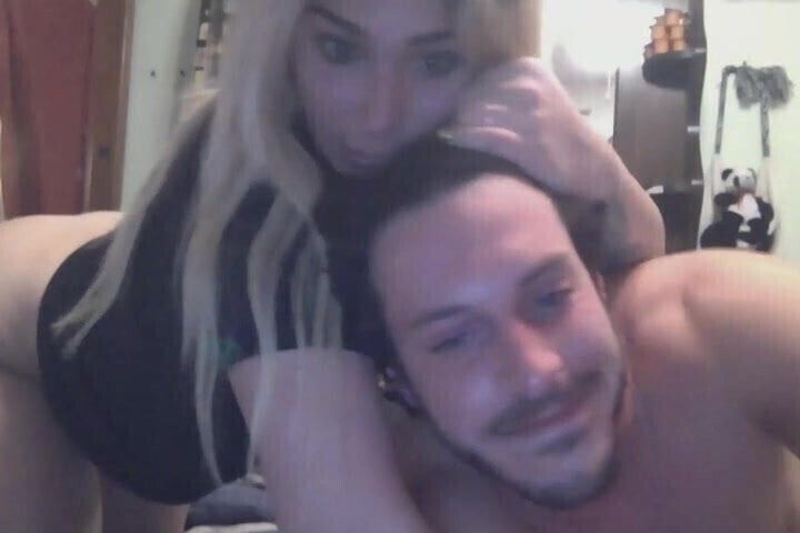 Blonde shemale gets naughty with her boyfriend